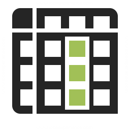 256x256 Spreadsheed Column Icon Iconexperience