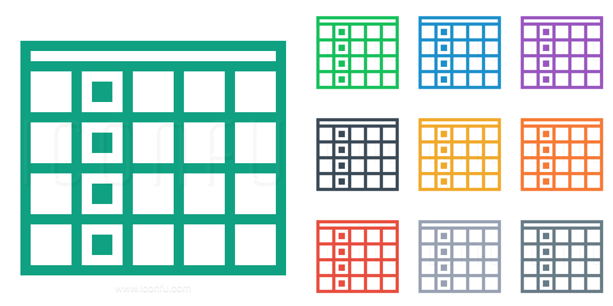 1200x600 Table Selection Column Icon