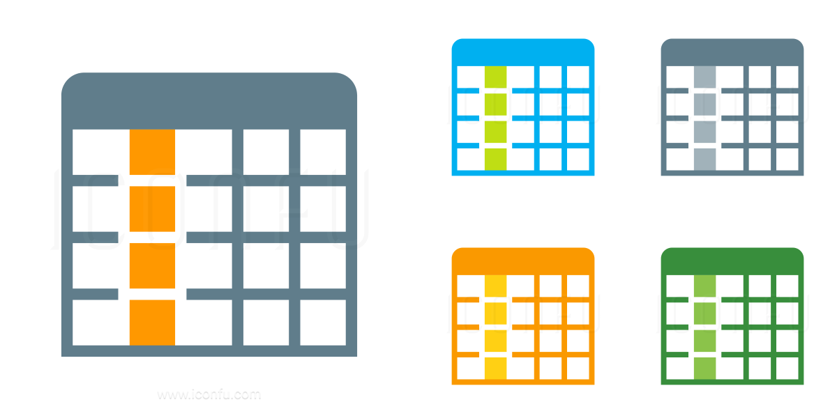 1200x600 Table Selection Column Icon
