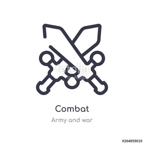 500x500 Combat Icon Isolated Combat Icon Vector Illustration From Army