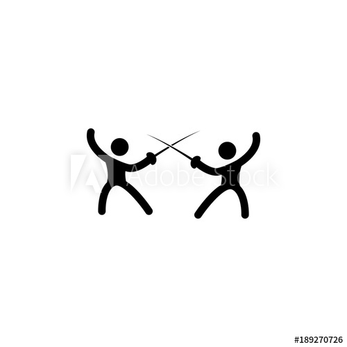 500x500 Fencers Icon Elements Of Fighting Icon Premium Quality Graphic