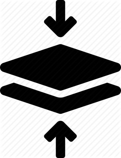 391x512 Combine, Layers, Merge, Merger, Pressure, Push Icon