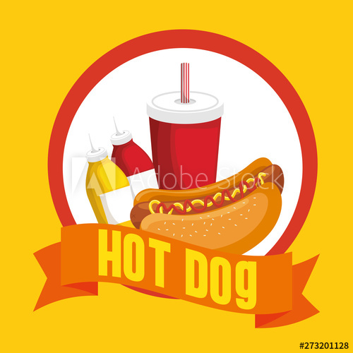 Hot Dog Combo Icon Design 500x500 Hot Dog Combo Icon Design