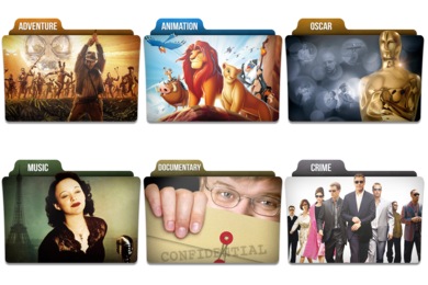 390x260 Movie Genres Folder Iconset