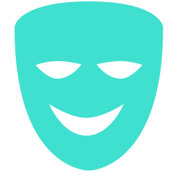 256x256 Free Turquoise Comedy Icon