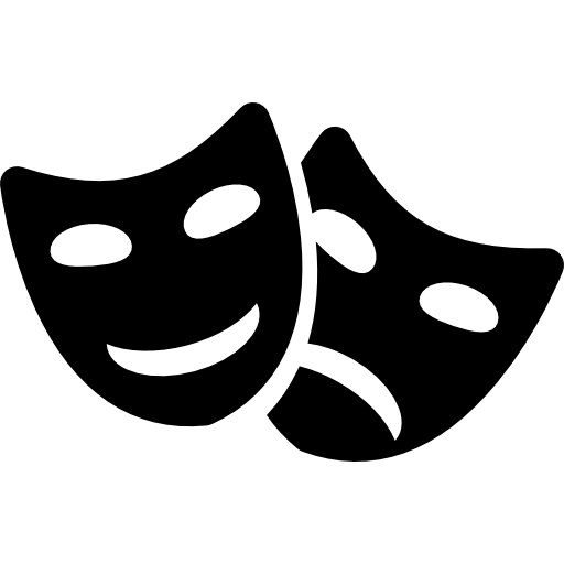 512x512 Comedy And Tragedy Masks Couple Icons Free Download