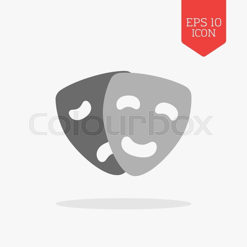 800x800 Comedy And Tragedy Masks Icon Theatre Stock Vector Colourbox