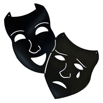 360x360 Comedytragedy Masks Metal Wall Decor Tattoos Comedy Tragedy