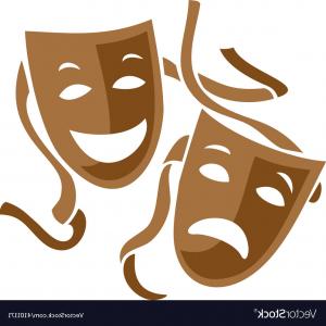 300x300 The Theater And Mask Icon Drama Comedy Tragedy Vector Catchsplace