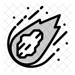 256x256 Comet Icon Of Colored Outline Style