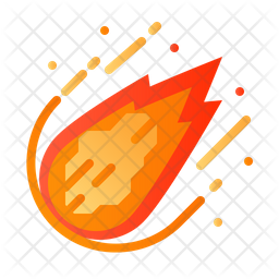 256x256 Comet Icon Of Flat Style