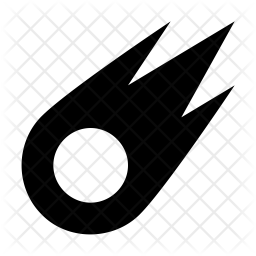 256x256 Comet Icon Of Glyph Style