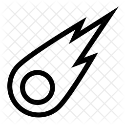 256x256 Comet Icon Of Line Style