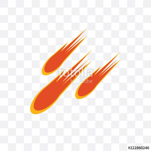 500x500 Comet Icon Isolated On Transparent Background Simple And Editable
