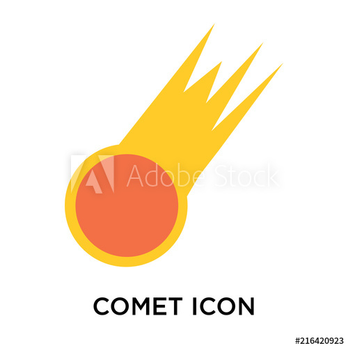 500x500 Comet Icon Isolated On White Background Simple And Editable Comet