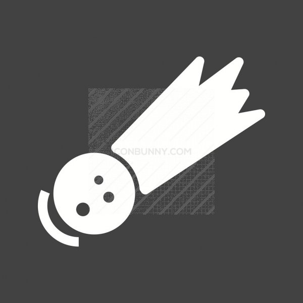 600x600 Comet Glyph Inverted Icon