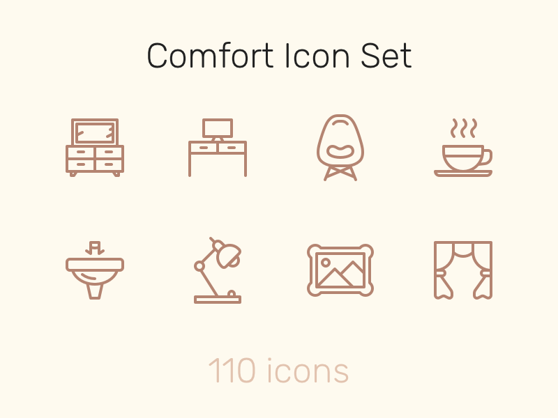 800x600 Comfort Icon Set