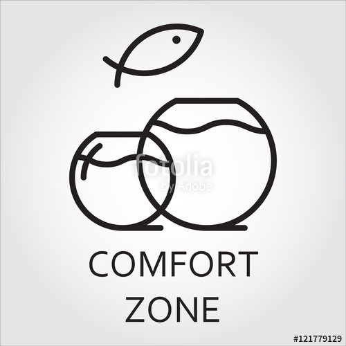 500x500 Black Flat Line Vector Icon Comfort Zone As Aquarium Stock Image