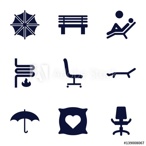 500x500 Set Of Comfort Filled Icons