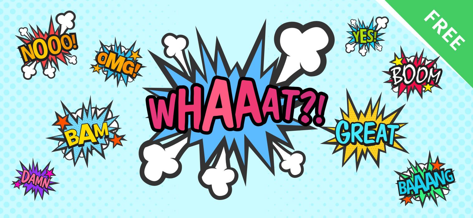 1518x700 Comics Icon Set Free