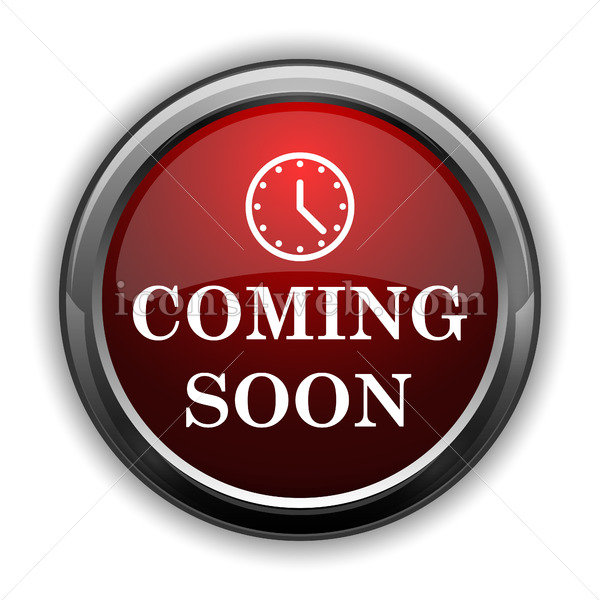 600x600 Coming Soon Icon Red Glossy Web Icon With Shaddow