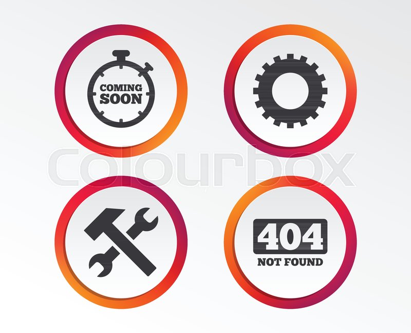 800x647 Coming Soon Icon Repair Service Tool Stock Vector Colourbox