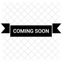 256x256 Coming Soon Label Icon Of Glyph Style