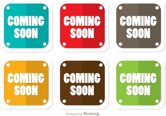 700x490 Square Coming Soon Flat Icons Vector Pack