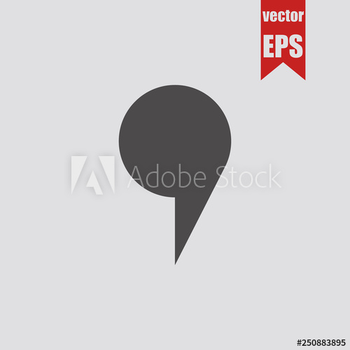 500x500 Comma Icon Vector Illustration