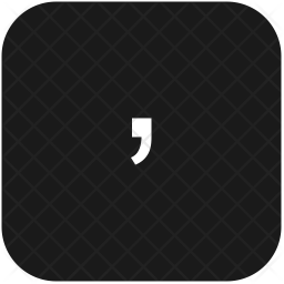 256x256 Comma Icon Of Glyph Style
