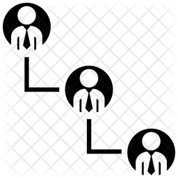 256x256 Chain Of Command Icon Of Glyph Style