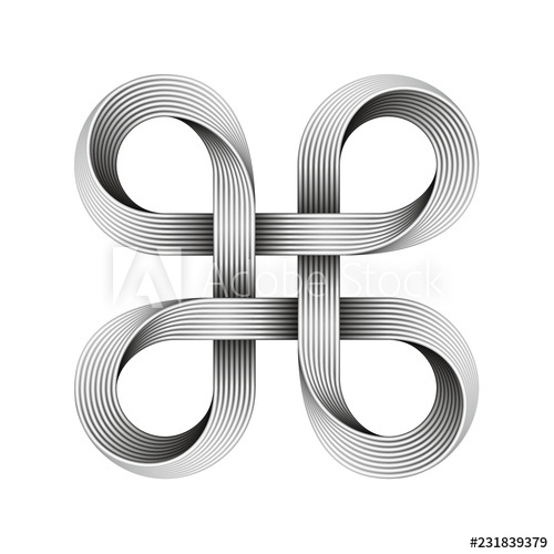 500x500 Bowen Knot Sign Or Command Key Symbol Vector Illustration