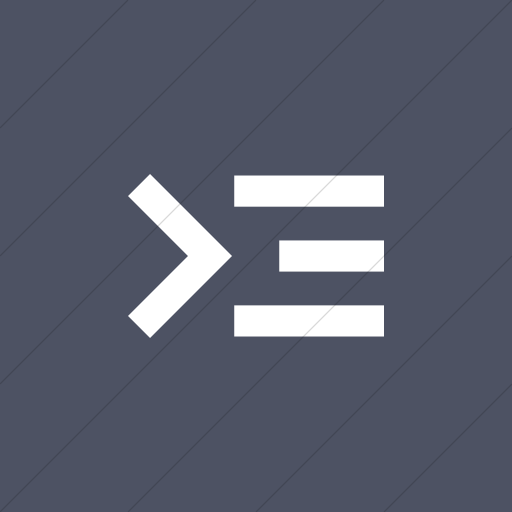 512x512 Iconsetc Flat Square White On Blue Gray Raphael Command Line Icon