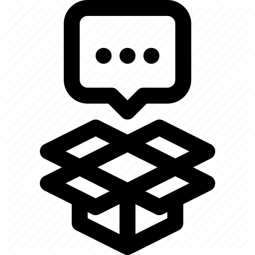 512x512 Box, Chat, Comment, Talk, Unboxing Icon