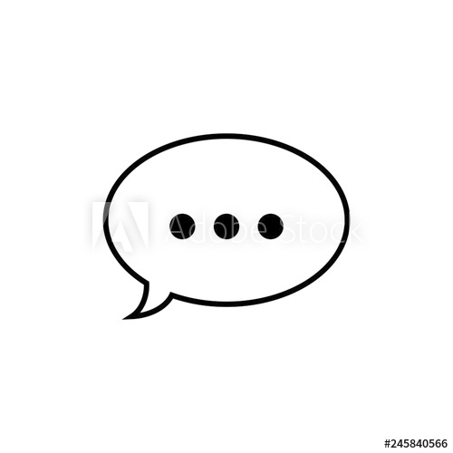 Vector Illustration Of Comment Icon, Speech Bubble Icon With Three 500x500 Vector Illustration Of Comment Icon, Speech Bubble Icon With Three