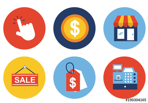 500x348 E Commerce Icon Set Buy This Stock Template And Explore Similar