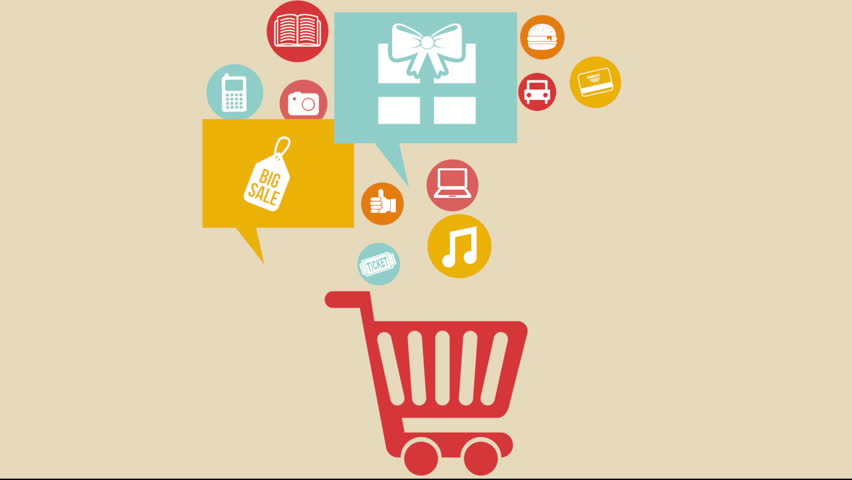 852x480 Commerce Icon Design, Video Animation Stock Footage Video