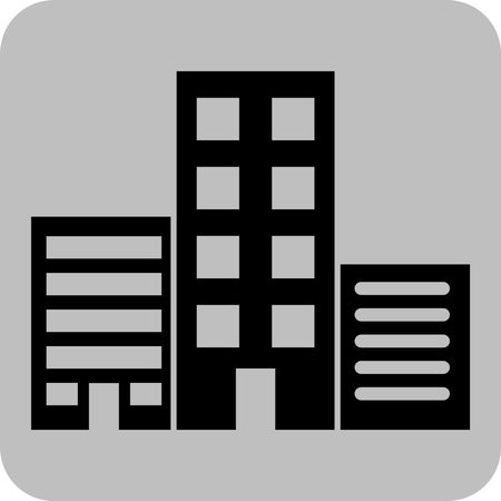 450x450 Vector Illustration Of Multistory Commercial Building Icon