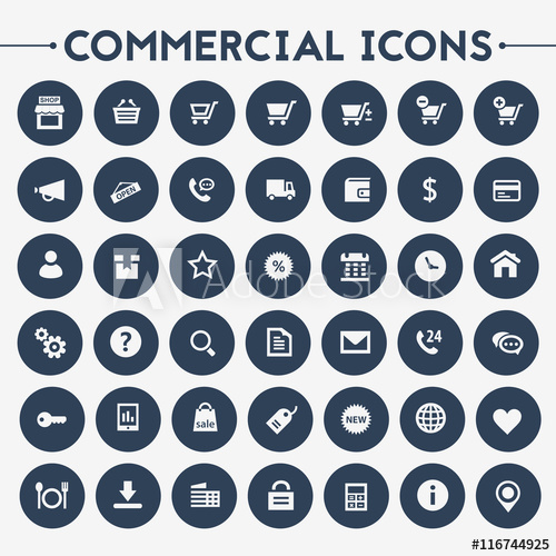 500x500 Big Commercial Icon Set