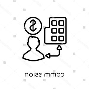 300x300 Commission Icon Trendy Modern Flat Linear Catchsplace