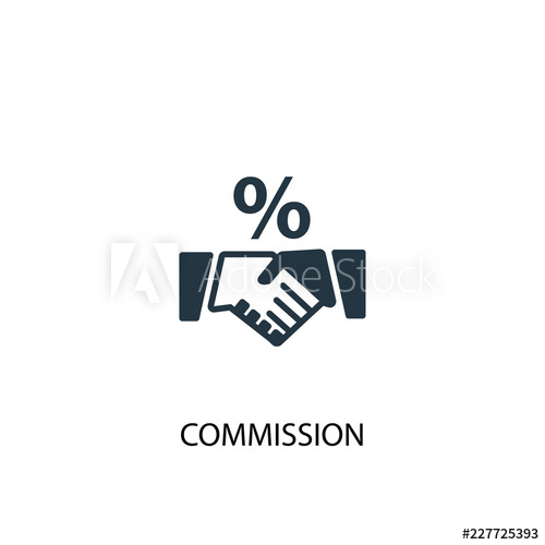 500x500 Commission Icon Simple Element Illustration Commission Concept