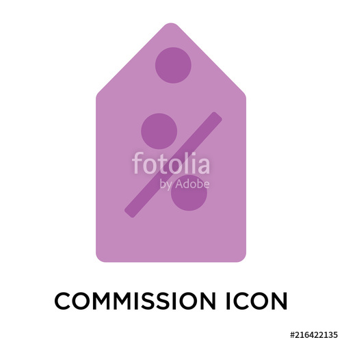 500x500 Commission Icon Isolated On White Background Modern And Editable