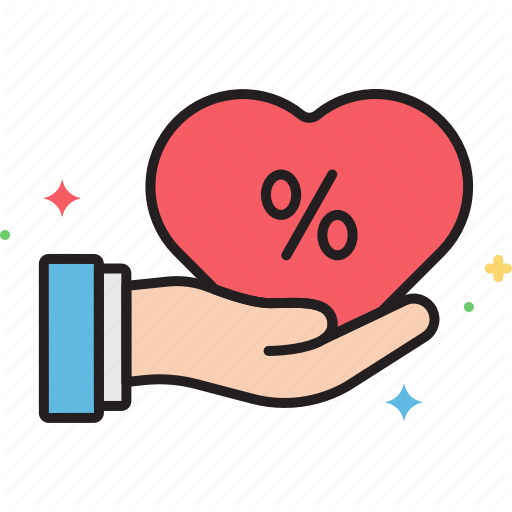 512x512 Commission, Commissions, Discount, Heart, Promotion Icon