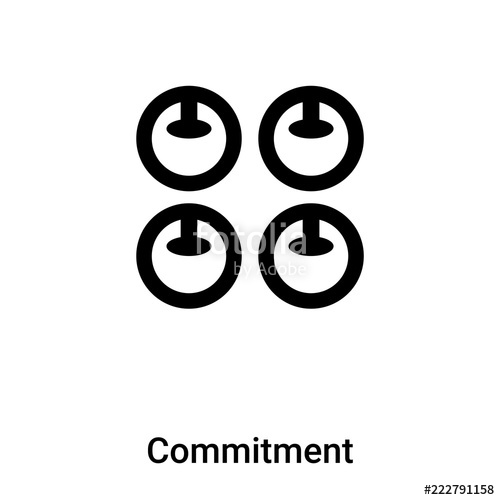 500x500 Commitment Icon Vector Isolated On White Background, Logo Concept
