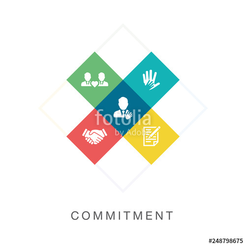 500x500 Commitment Icon Set Stock Image And Royalty Free Vector