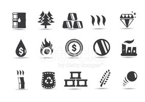 283x200 Commodity Icons And Symbols Stock Vectors