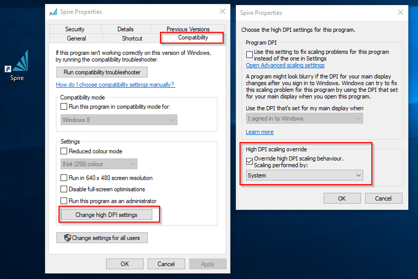 815x544 Display Scaling Is Bigger But Spire Font Andor Icon Sizes Are Not