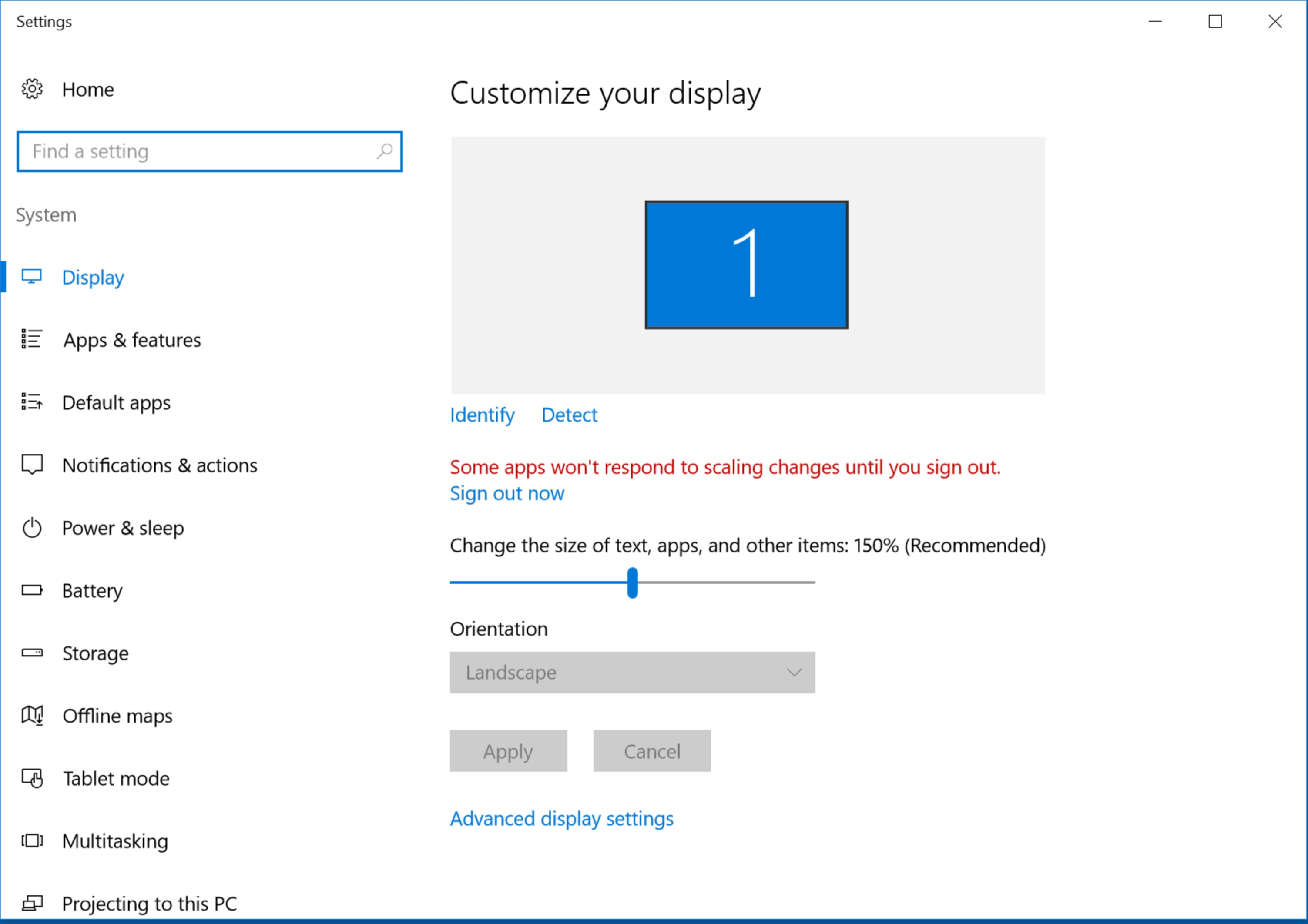 Display application. Display application