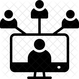 256x256 Social Communication Icon Of Glyph Style