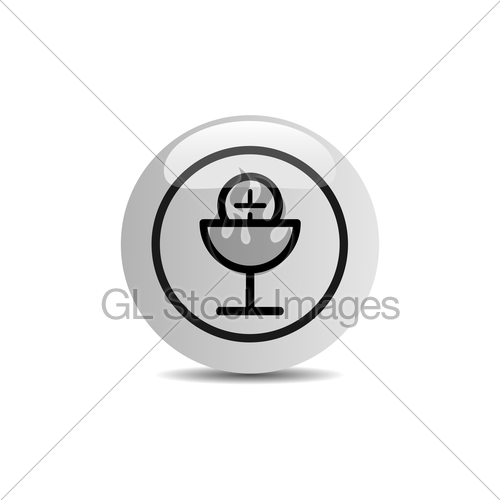 500x500 Communion Icon In A Button On A White Background Gl Stock Images